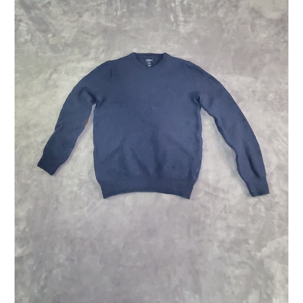 J.Crew 100% Wool Size M Women's Pullover Crewneck Slim Sweater Blue C26-19